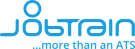 Jobtrain Logo ATS Strapline Bright Blue